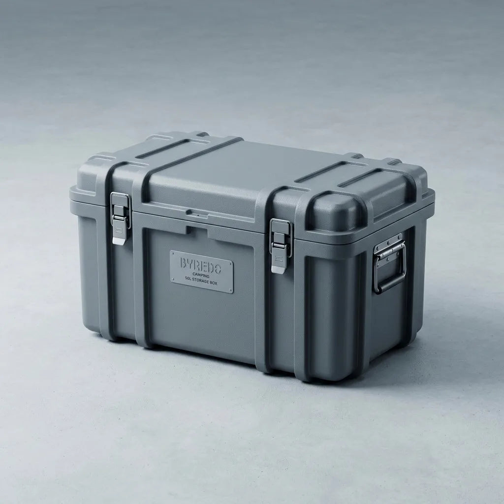 ZepherVault 50L Tactical Camping Storage Box - Heavy Duty Stackable Organizer